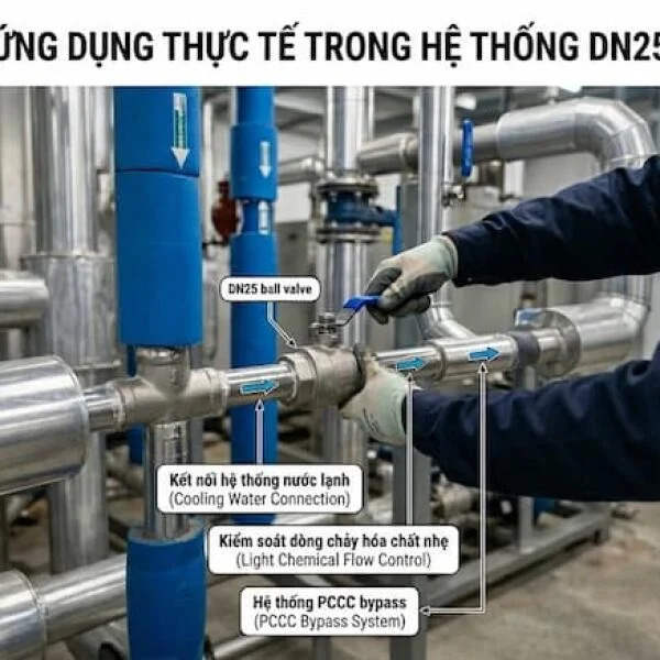 Van bi inox DN25 là gì? Cấu tạo, ứng dụng và cách chọn đúng