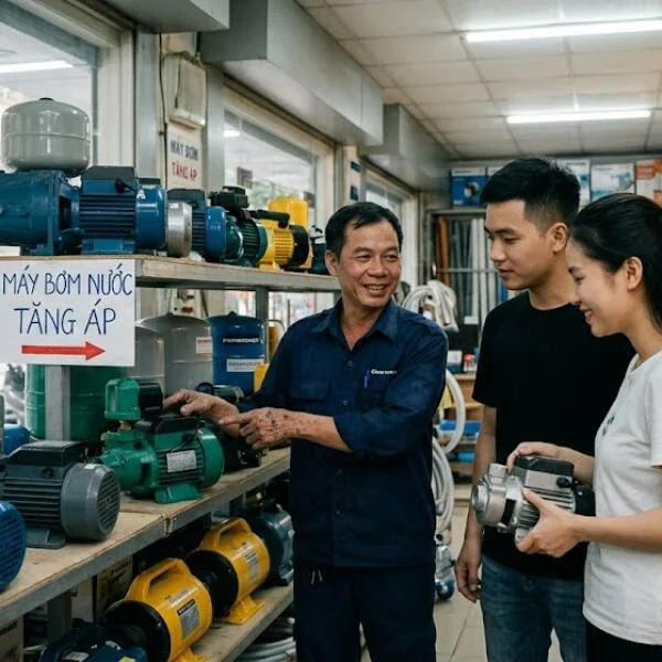 Bán máy bơm nước tăng áp giá tốt, chính hãng và cách chọn phù hợp