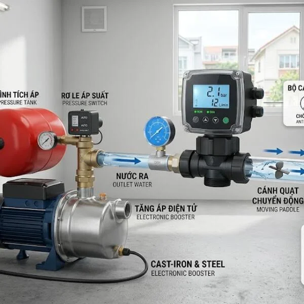Cảm biến máy bơm tăng áp là gì? Nguyên lý và cách chọn chuẩn