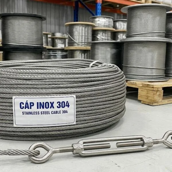 Cáp inox 304 là gì? Thông số, ứng dụng và cách chọn chuẩn