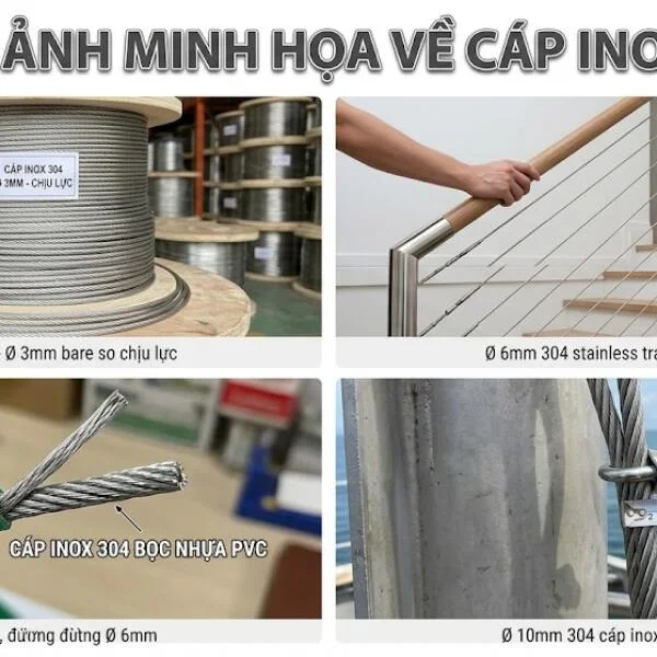 Cáp inox 304 giá bao nhiêu? Bảng giá chi tiết theo kích thước