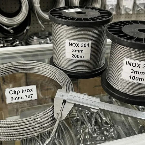 Cáp inox 3mm là gì? Thông số, ứng dụng và cách chọn