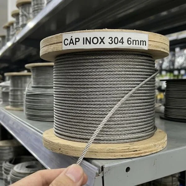 Cáp inox 6mm là gì? Thông số, ứng dụng và cách chọn chuẩn