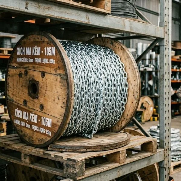 Cuộn xích mạ 105m là gì? Thông số, trọng lượng và cách chọn