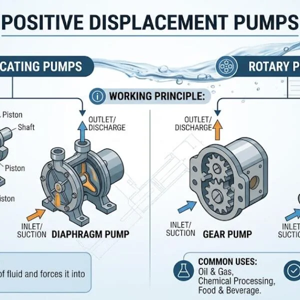 Displacement pump là gì? Nguyên lý, phân loại và ứng dụng
