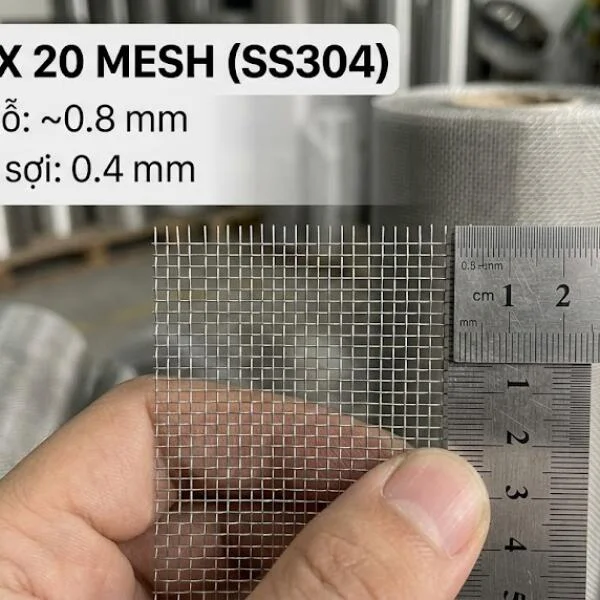 Lưới inox 20 mesh là gì? Thông số, ứng dụng và cách chọn chuẩn
