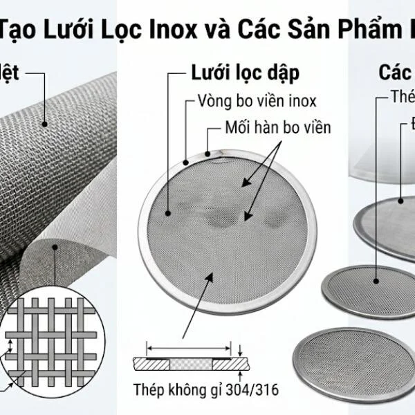 Lưới lọc inox là gì? Phân loại, ứng dụng và cách chọn chuẩn