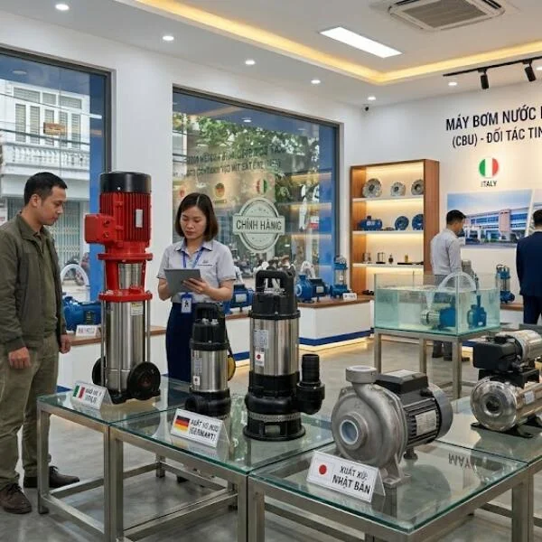 Máy bơm nước nhập khẩu nguyên chiếc là gì? Hướng dẫn chọn đúng kỹ thuật