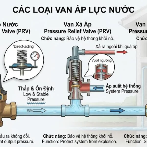 Van áp lực nước là gì? Cấu tạo, phân loại và cách chọn
