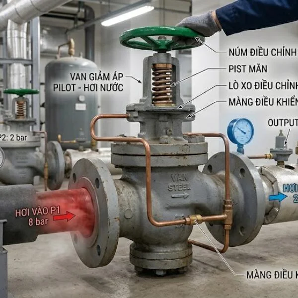 Van giảm áp hơi nước là gì? Cấu tạo, nguyên lý và cách chọn