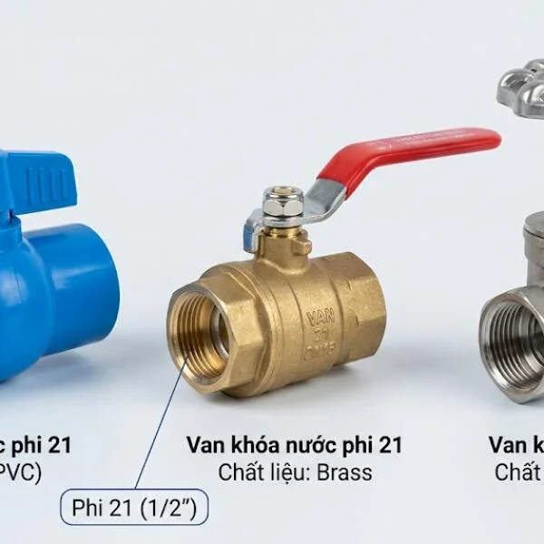 Van khóa nước phi 21 là gì? Cấu tạo, giá và cách chọn