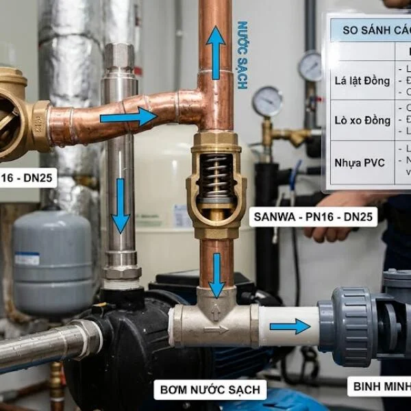 Van nước 1 chiều tốt nhất? Hướng dẫn chọn đúng kỹ thuật