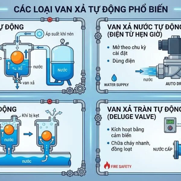 Van xả tự động là gì? Hướng dẫn chọn đúng kỹ thuật