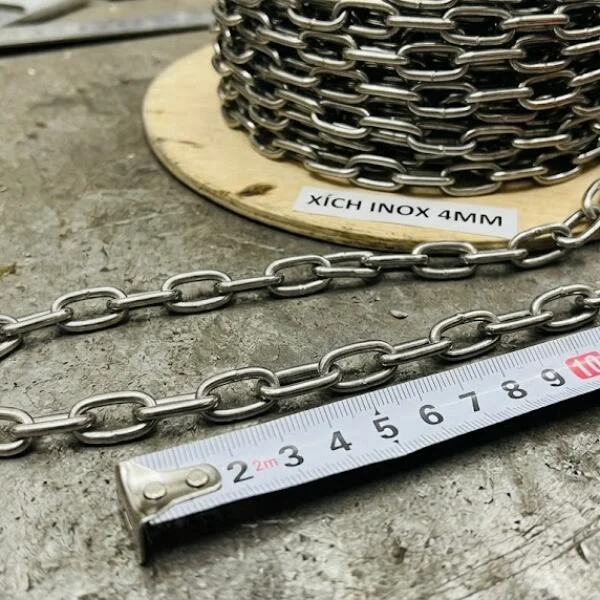 Xích inox 4mm là gì? Thông số, ứng dụng và bảng giá