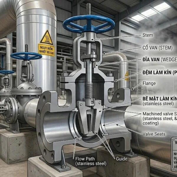 Gate valve steel chính hãng cho hệ thống áp suất cao