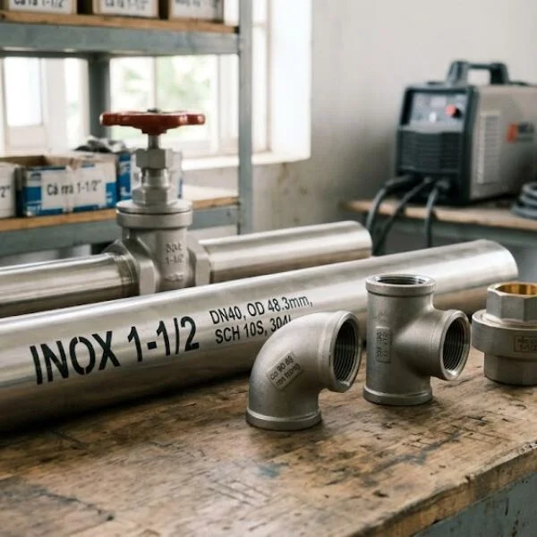 Inox 1 1 2 là gì? Kích thước, ứng dụng và cách chọn