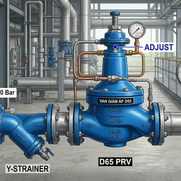 Van giảm áp D65 chính hãng, ổn định áp suất hiệu quả