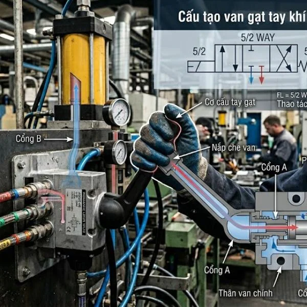 Van tay khí nén chính hãng cho hệ thống điều khiển khí nén