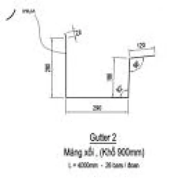 Kích Thước Máng Xối Inox