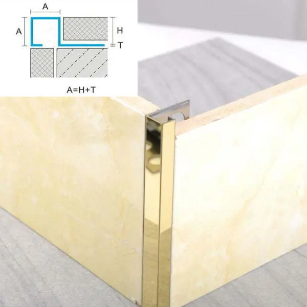 Nẹp inox góc vuông