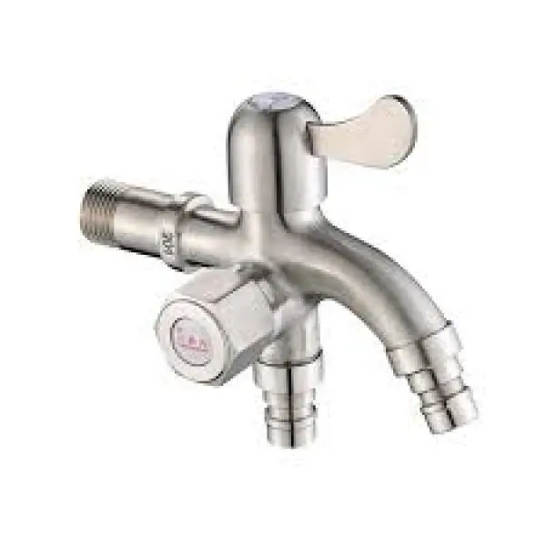 Vòi nước 2 đầu ra inox 304