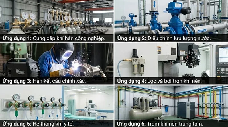 Ứng dụng thực tế của van điều áp 