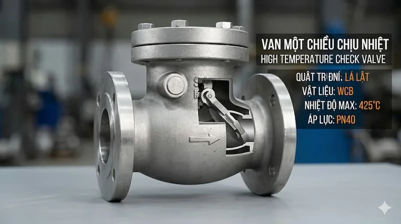 Hình ảnh van chịu nhiệt 1 chiều