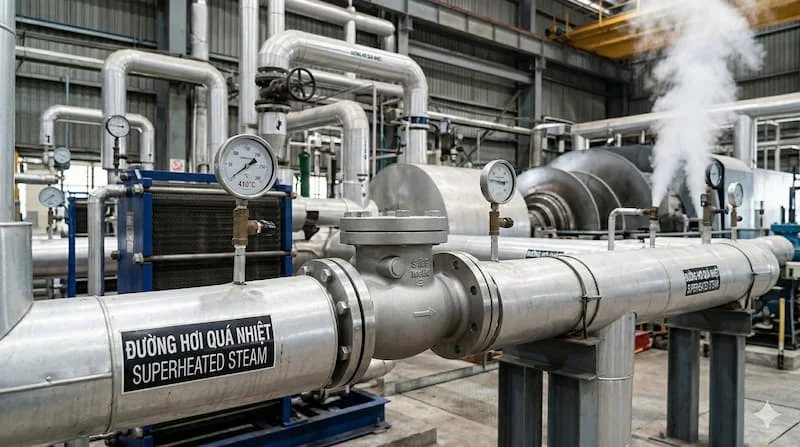 Ứng dụng trong hệ thống hơi và lò hơi
