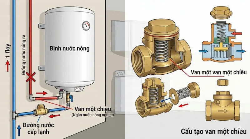 Van một chiều nước nóng là gì