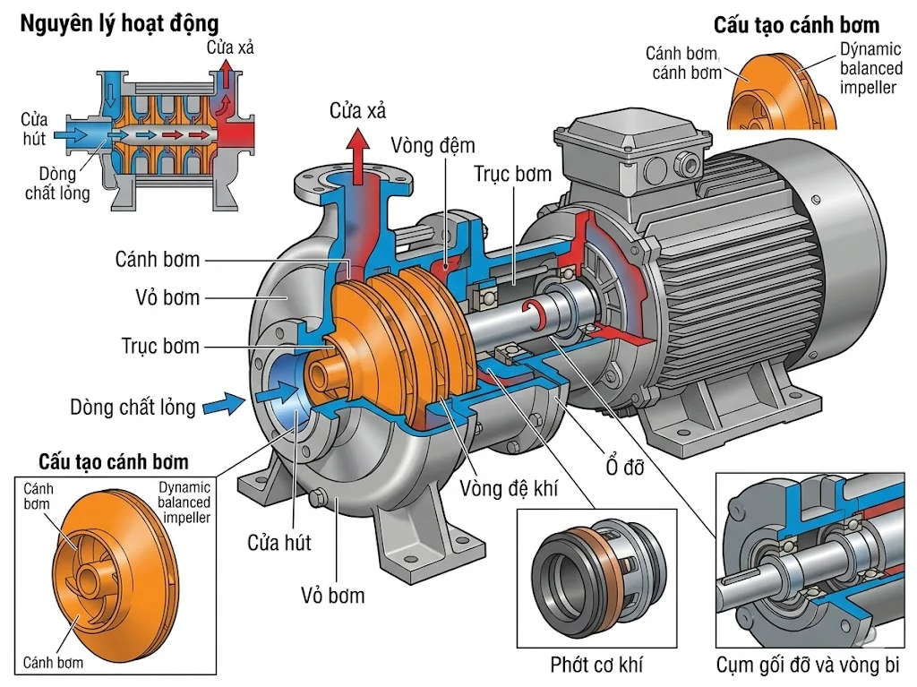 Cấu tạo và nguyên lý hoạt động của Ampco pump