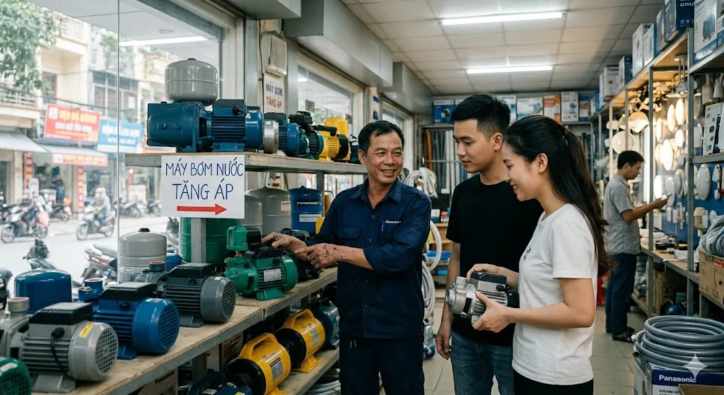 Khái niệm máy bơm tăng áp trong thực tế