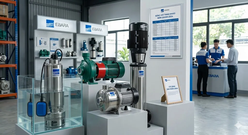 Khái niệm giá bơm Ebara và yếu tố ảnh hưởng