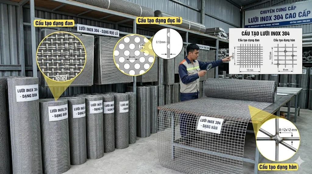 Yếu tố ảnh hưởng đến giá lưới inox 304