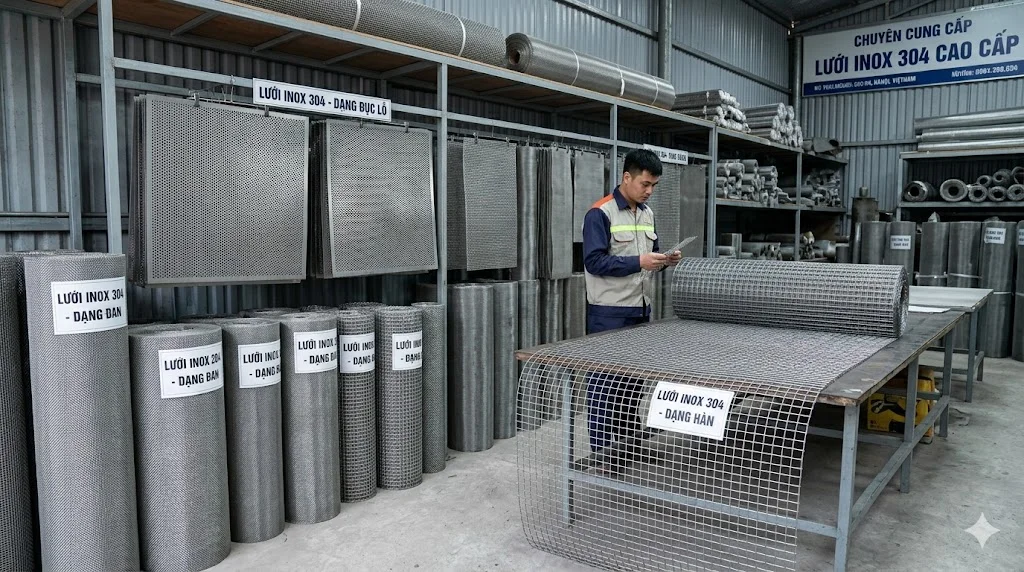 Bảng giá lưới inox 304 theo dạng sản phẩm