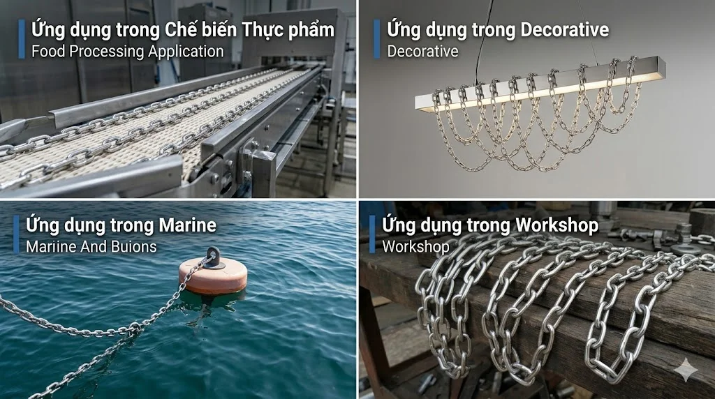 Cách chọn xích inox 304 theo nhu cầu