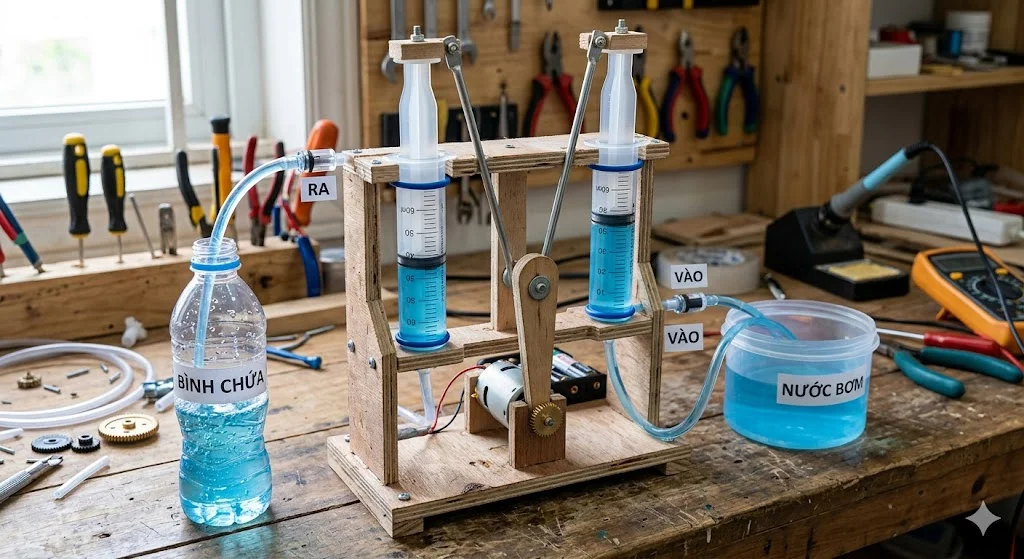 Khái niệm bơm hai xi lanh và đặc điểm nổi bật