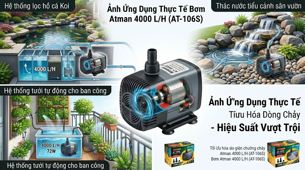Ứng dụng của bơm Atman 4000 L/h