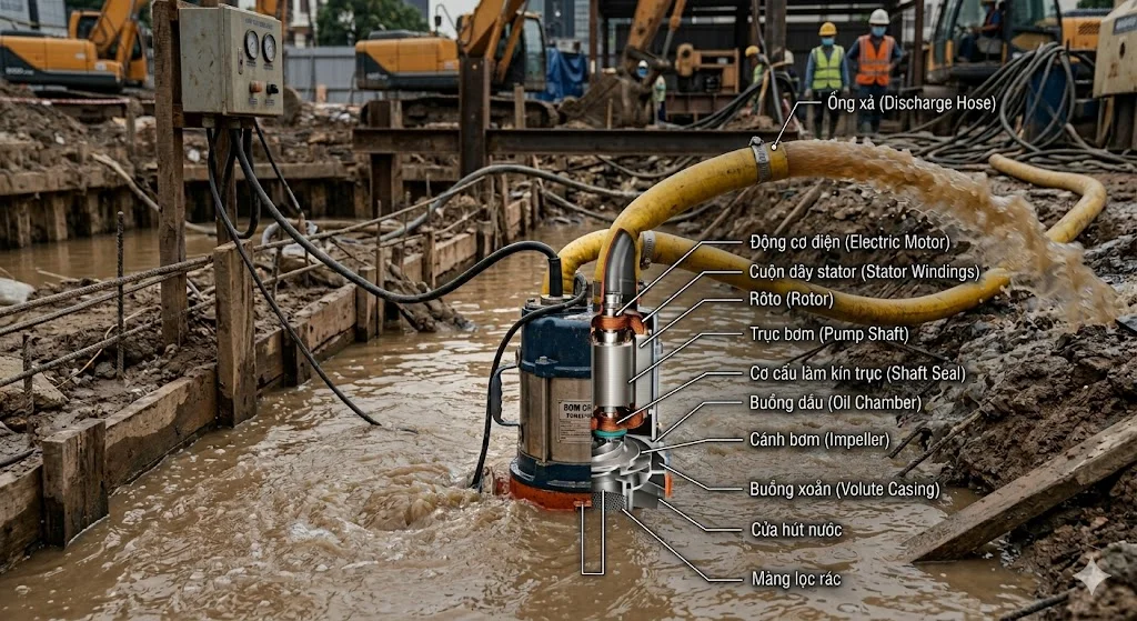 Cách chọn bơm chìm 5 kW đúng kỹ thuật