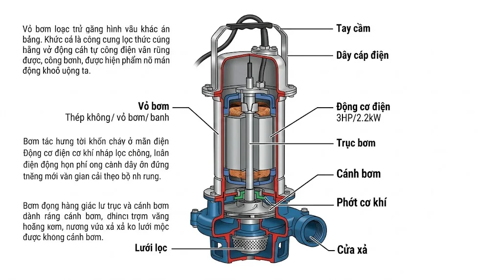 Cách chọn bơm chìm Daphovina 3 HP đúng kỹ thuật