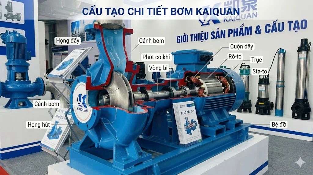 Cấu tạo và nguyên lý hoạt động của bơm Kaiquan