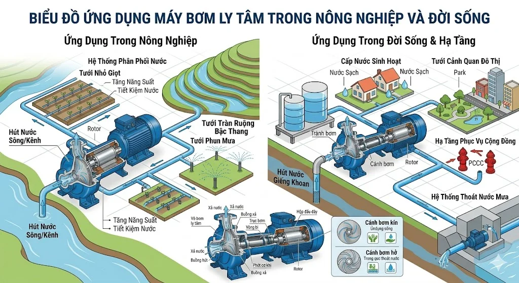 Các thông số kỹ thuật quan trọng của bơm lưu lượng đẩy 