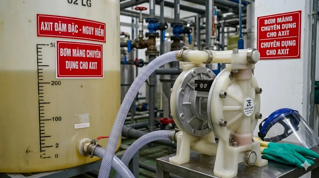 Khái niệm bơm màng axit trong thực tế