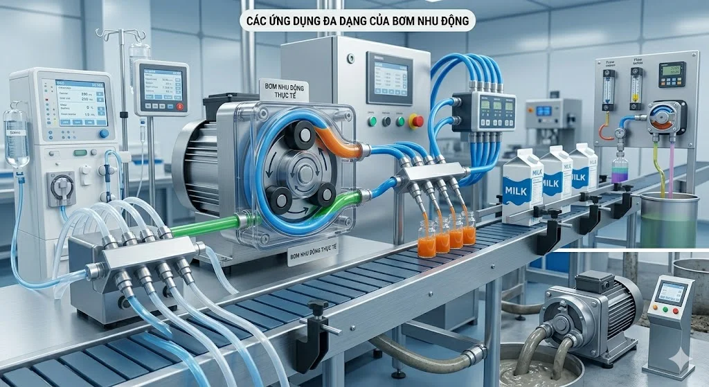 Ứng dụng của bơm nước nhu động
