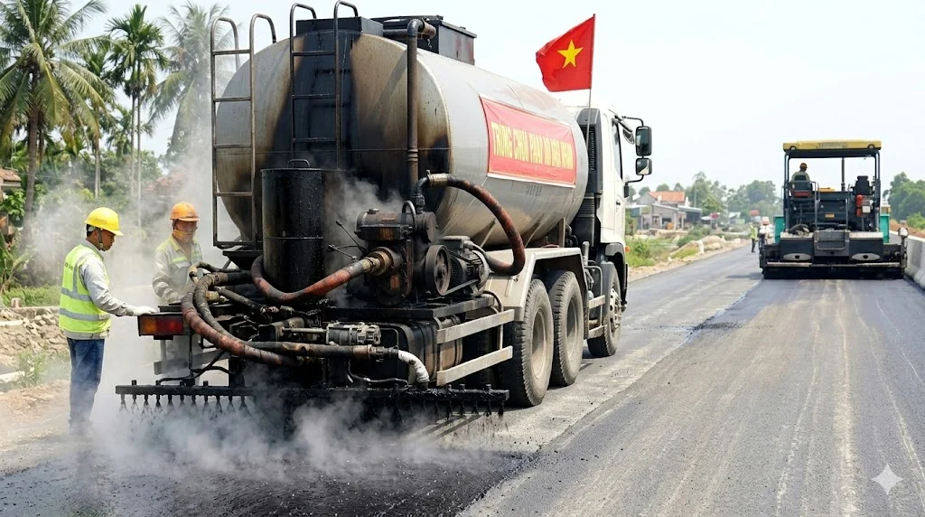 Cách chọn bơm nhựa rải đường đúng kỹ thuật