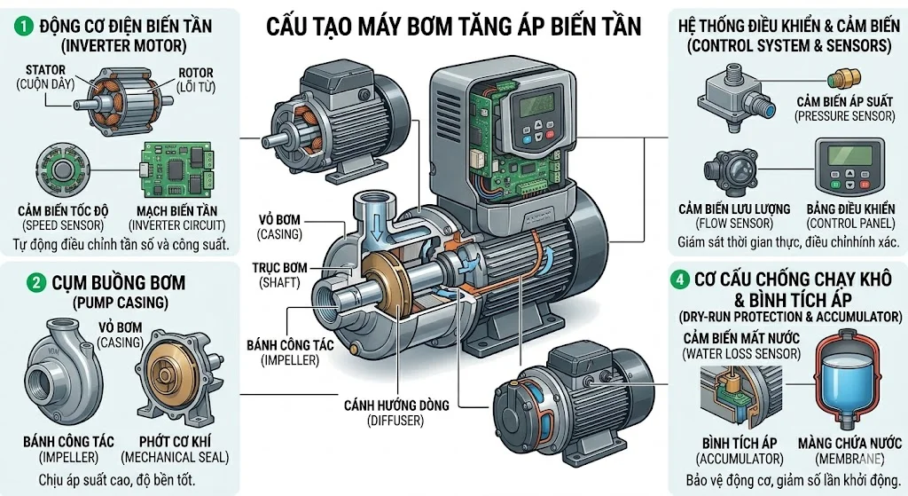 Cấu tạo và nguyên lý hoạt động của bơm áp suất