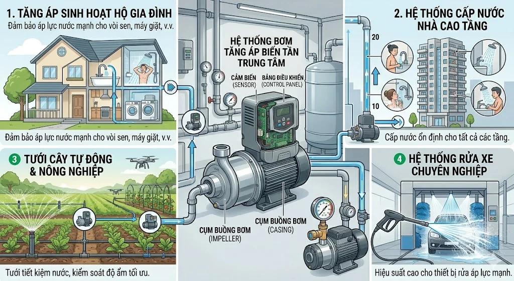 Cách chọn bơm áp suất đúng kỹ thuật