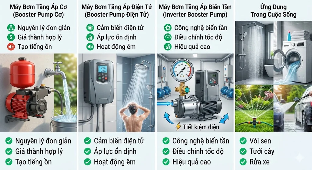 Khái niệm bơm áp suất và đặc điểm nổi bật