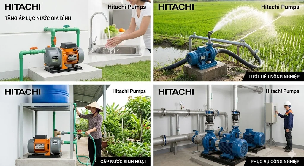 Khái niệm bơm Hitachi và đặc điểm nổi bật