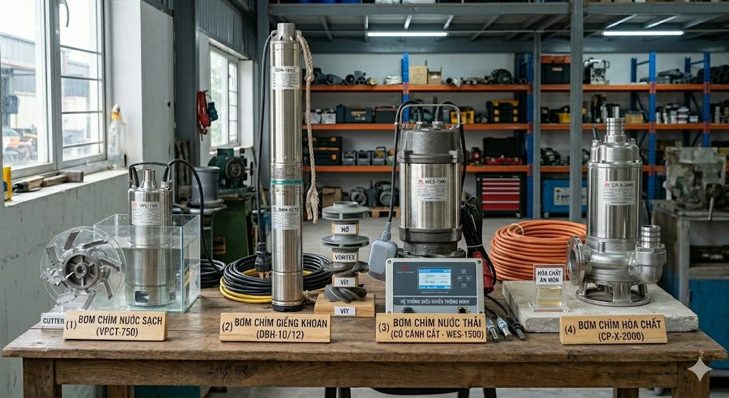Cách chọn bơm chìm đúng kỹ thuật