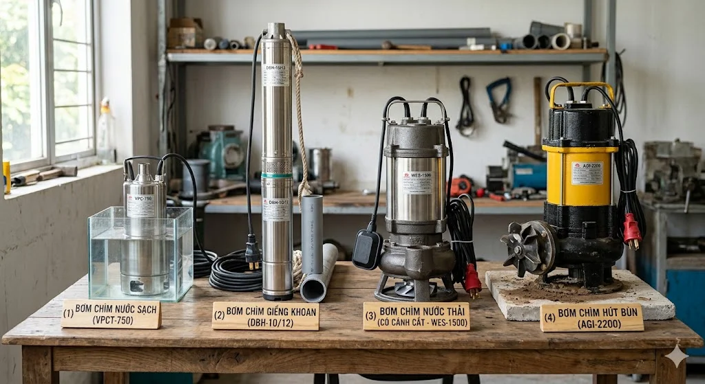 Khái niệm những loại bơm chìm và đặc điểm nổi bật